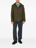 Stone Island hooded logo-patch jacket