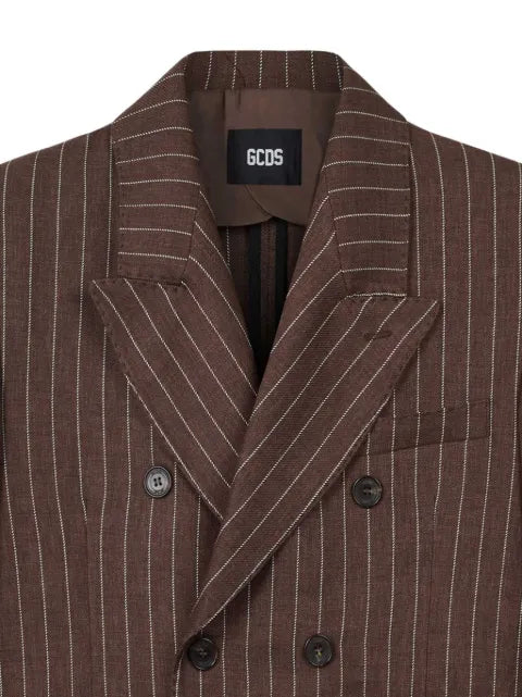 GCDS pinstripe double-breasted blazer