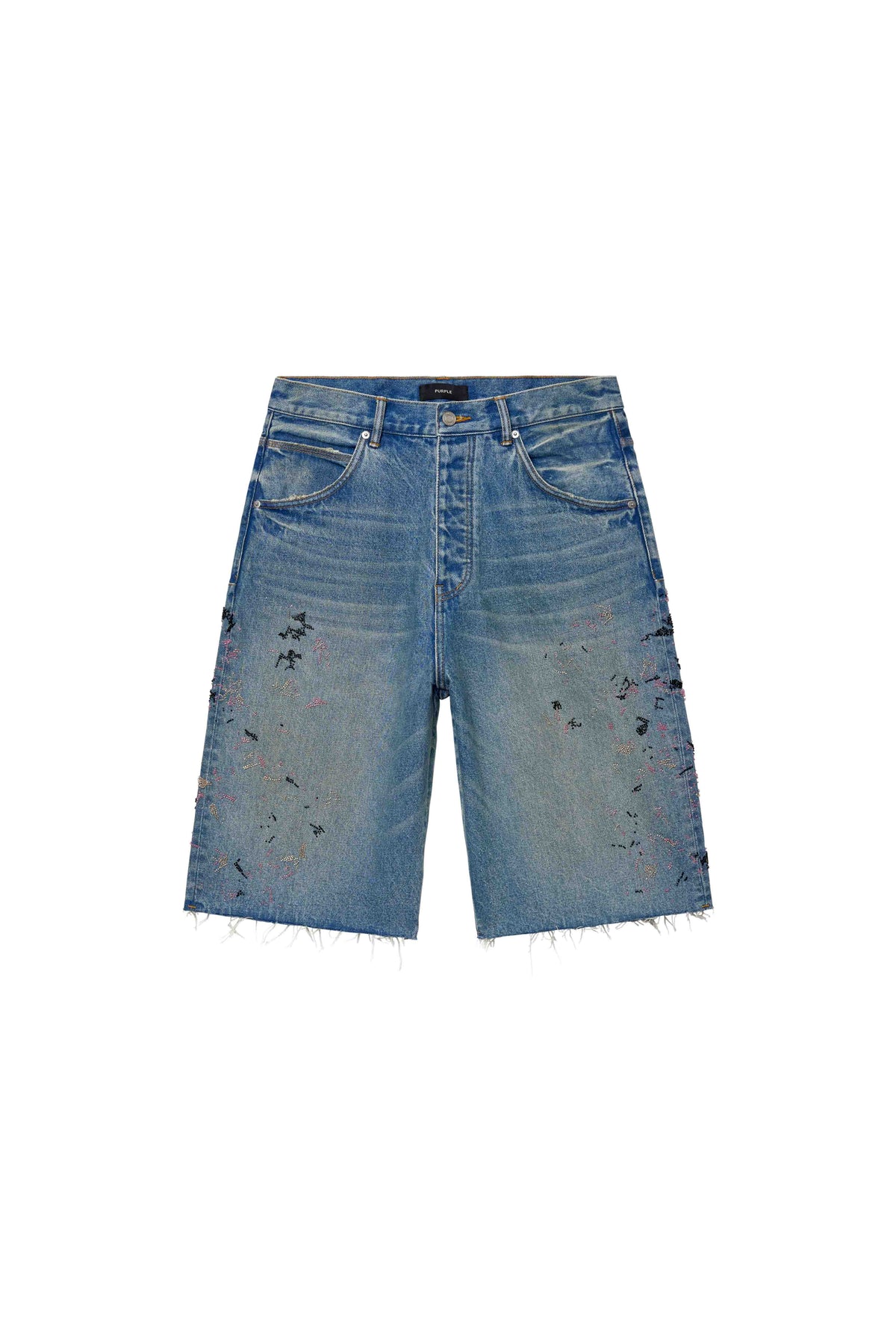 P070 Beaded Splatter Short