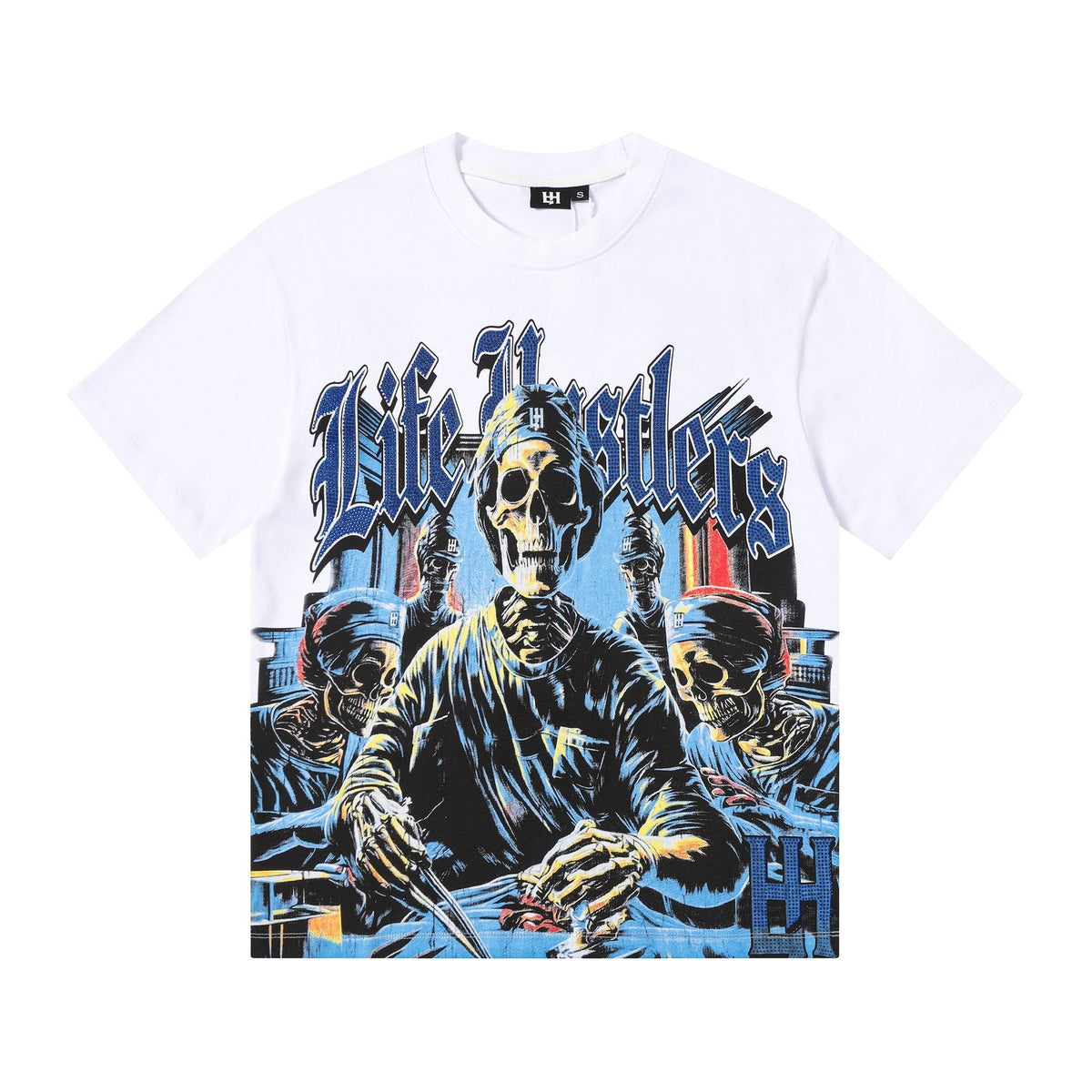 Life Hustlere Skeleton Graphic Short-Sleeve T-Shirt