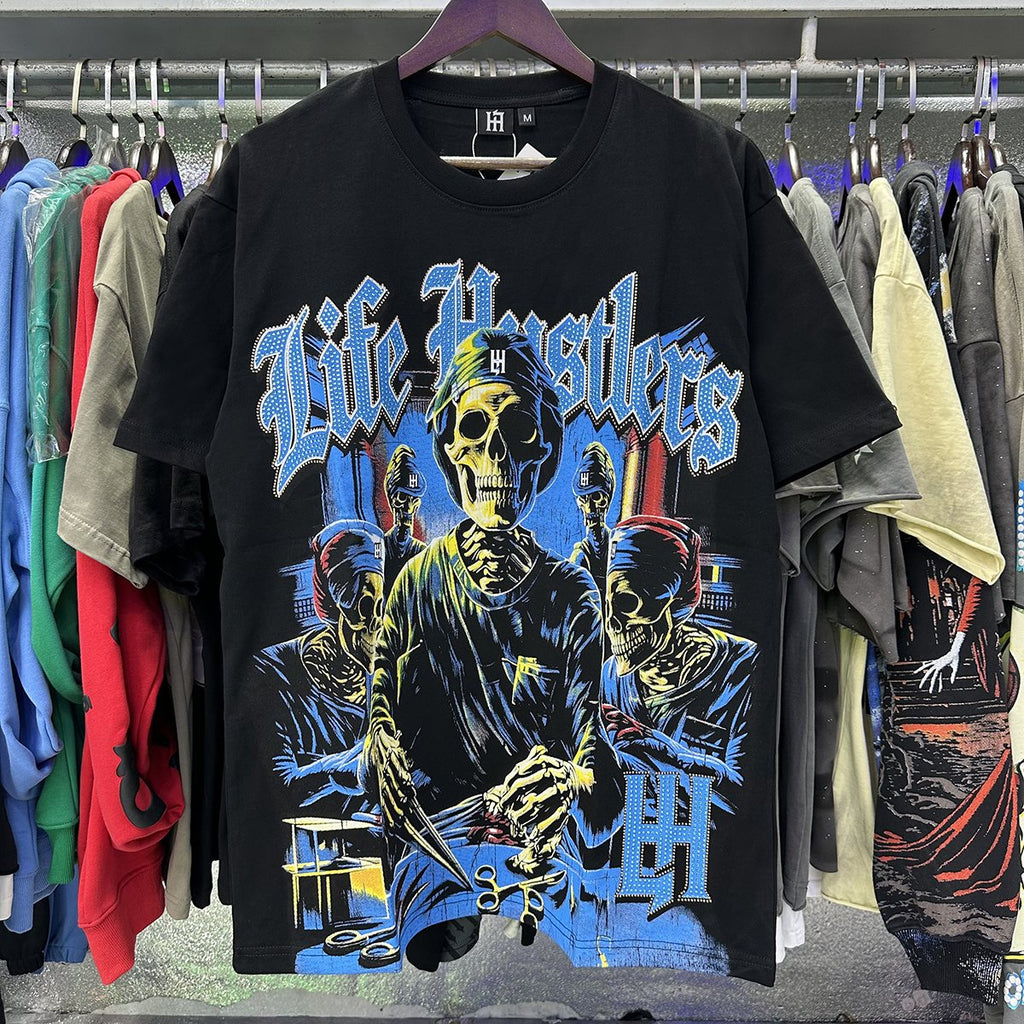 Life Hustlere Skull Doctor Graphic T-Shirt