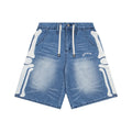 Godspeed Bone Applique Denim Shorts