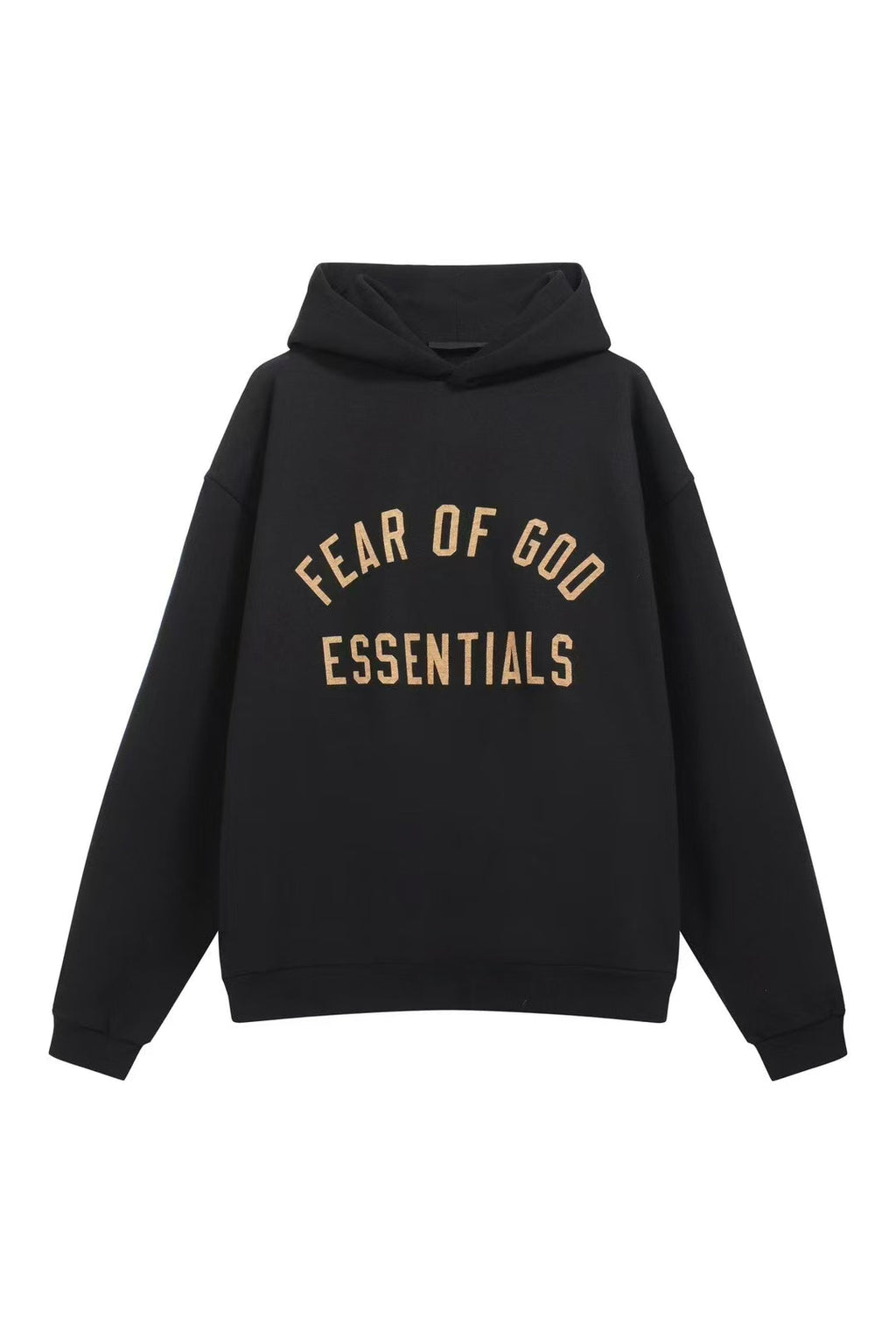 RSNOW Fear of God Essentials Fleece Hoodie Black/Dark Heather/Military