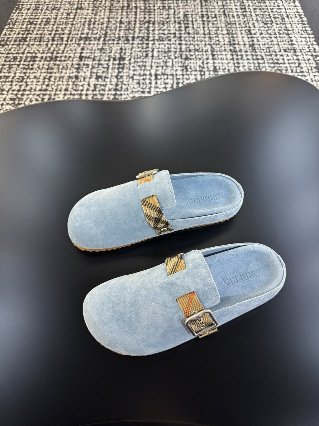 Burberry Men's Adjustable Buckle Slide Sandals
